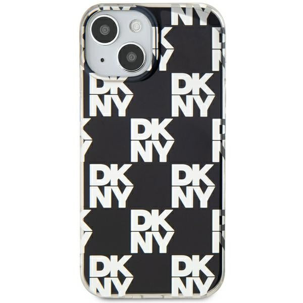 DKNY IML Checkered Mono Pattern case for iPhone 15 Plus / 14 Plus - black