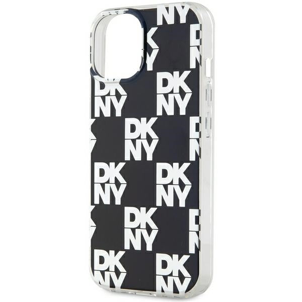 DKNY IML Checkered Mono Pattern case for iPhone 15 Plus / 14 Plus - black