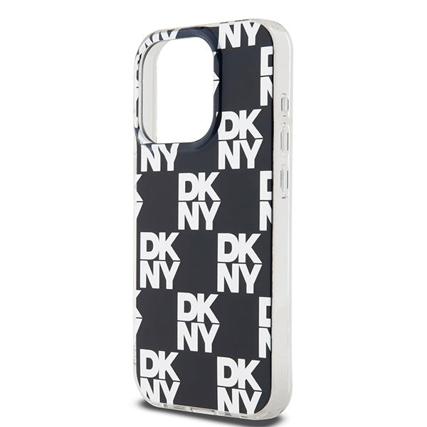 DKNY IML Checkered Mono Pattern case for iPhone 15 Pro Max - black