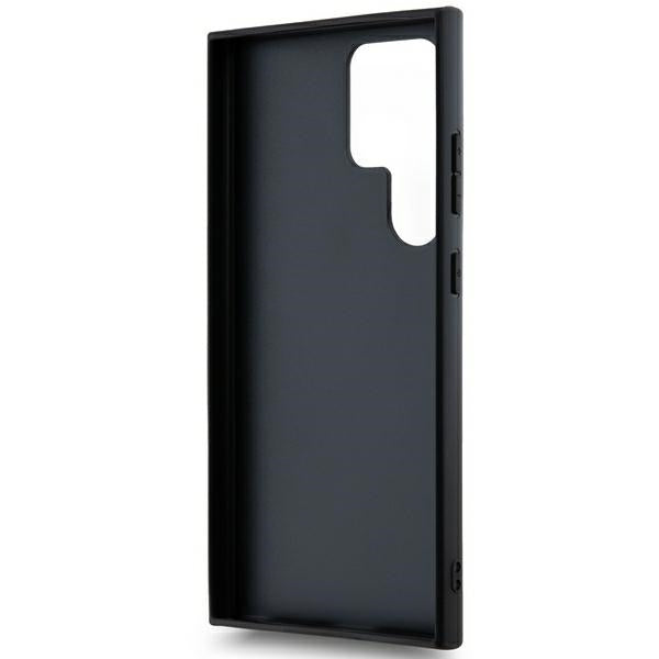 DKNY Leather Mono Stripe &amp; Metal Logo case for Samsung Galaxy S24 Ultra - black