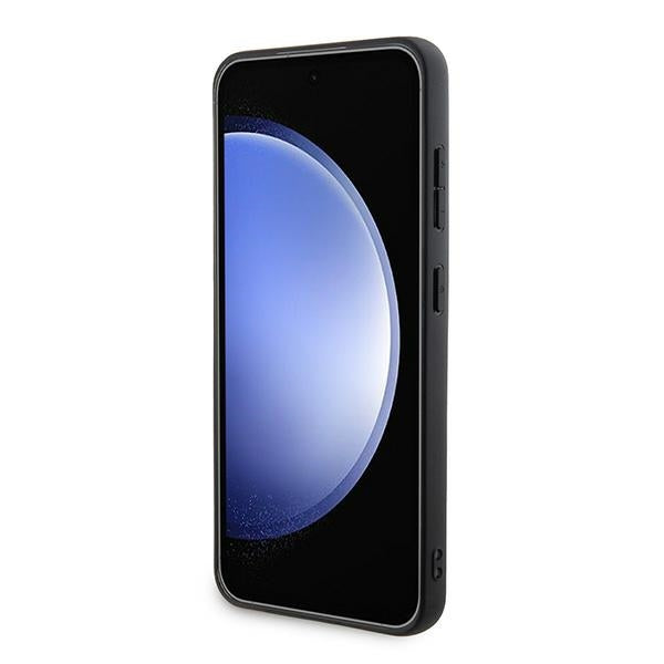 DKNY Leather Checkered Mono Pattern &amp; Printed Stripes Case for Samsung Galaxy S24 - Black