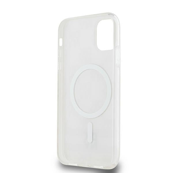 DKNY IML Checkered Mono Pattern &amp; Printed Stripes MagSafe case for iPhone 11 / Xr - pink