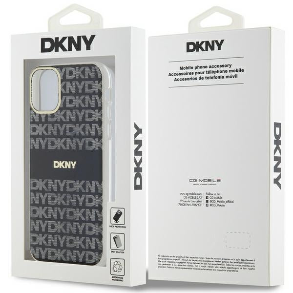 DKNY IML Mono &amp; Stripe MagSafe case for iPhone 11 / Xr - black