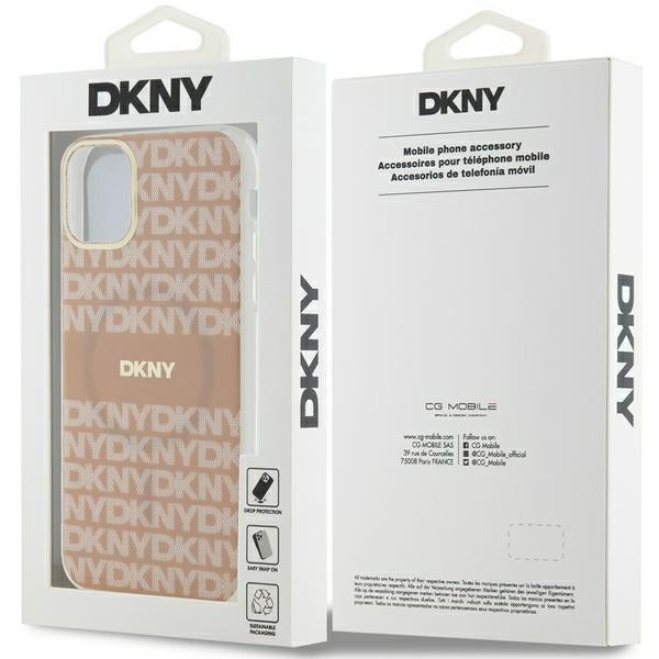 DKNY IML Mono &amp; Stripe MagSafe case for iPhone 11 / Xr - pink