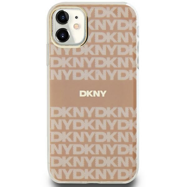 DKNY IML Mono &amp; Stripe MagSafe case for iPhone 11 / Xr - pink