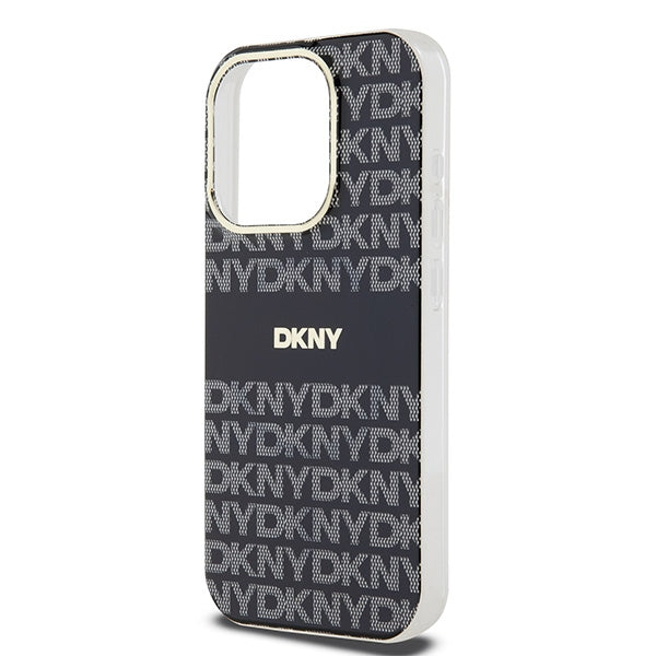 DKNY IML Mono &amp; Stripe MagSafe Case for iPhone 13 Pro / 13 - Black