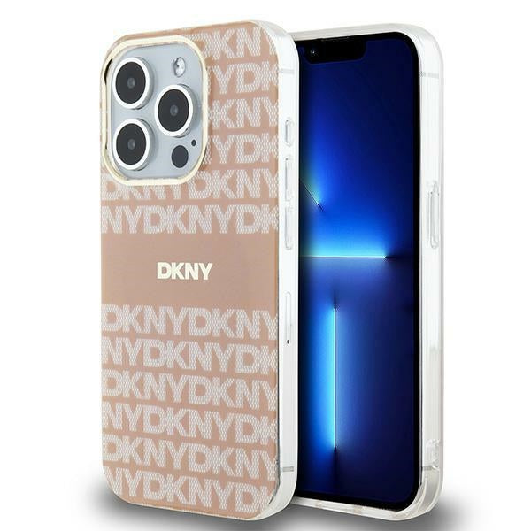 DKNY IML Mono &amp; Stripe MagSafe case for iPhone 13 Pro / 13 - pink