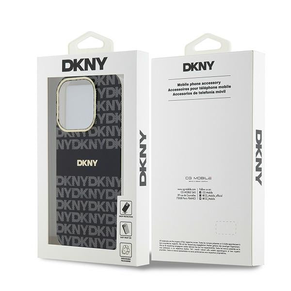 DKNY IML Mono &amp; Stripe MagSafe case for iPhone 14 Pro - black