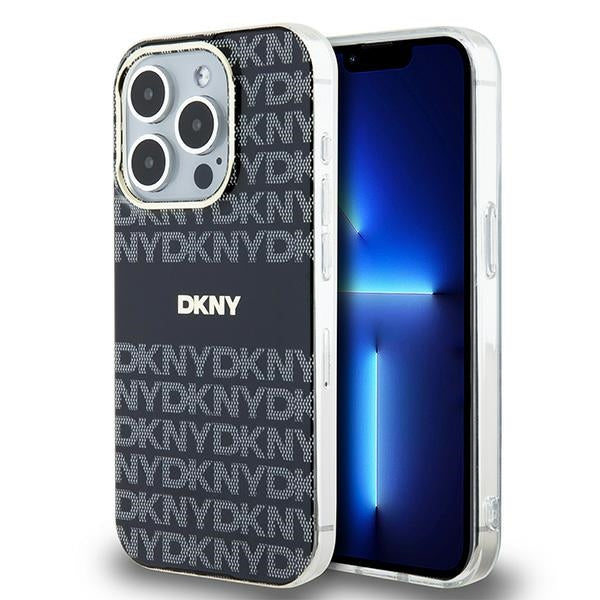 DKNY IML Mono &amp; Stripe MagSafe case for iPhone 14 Pro Max - black