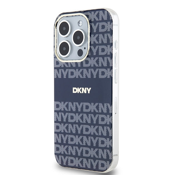 DKNY IML Mono &amp; Stripe MagSafe case for iPhone 15 Pro - blue