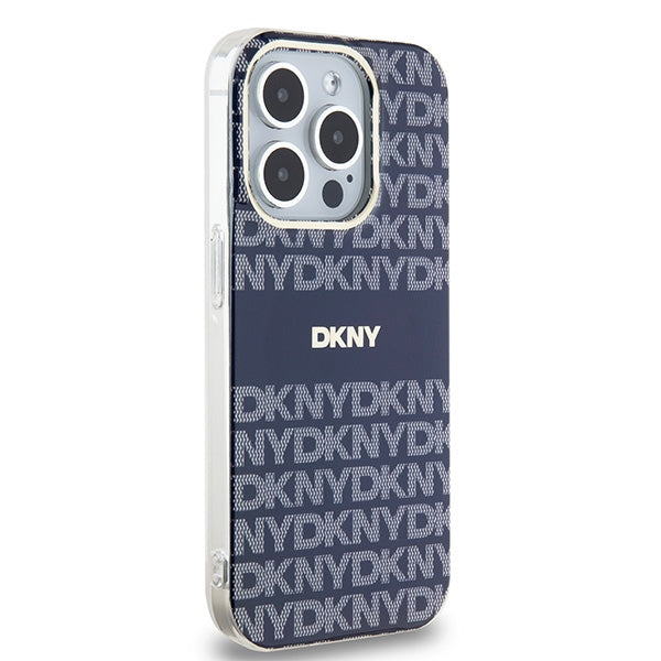 DKNY IML Mono &amp; Stripe MagSafe case for iPhone 15 Pro - blue