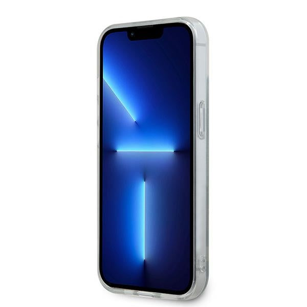 DKNY IML Checkered Mono Pattern &amp; Printed Stripes MagSafe Case for iPhone 15 Plus / 14 Plus - Black