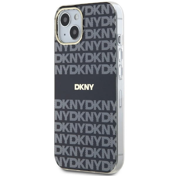 DKNY IML Mono &amp; Stripe MagSafe Case for iPhone 15 Plus / 14 Plus - Black