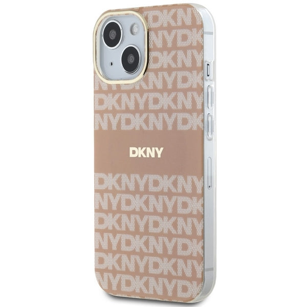 DKNY IML Mono &amp; Stripe MagSafe Case for iPhone 15 Plus / 14 Plus - Pink