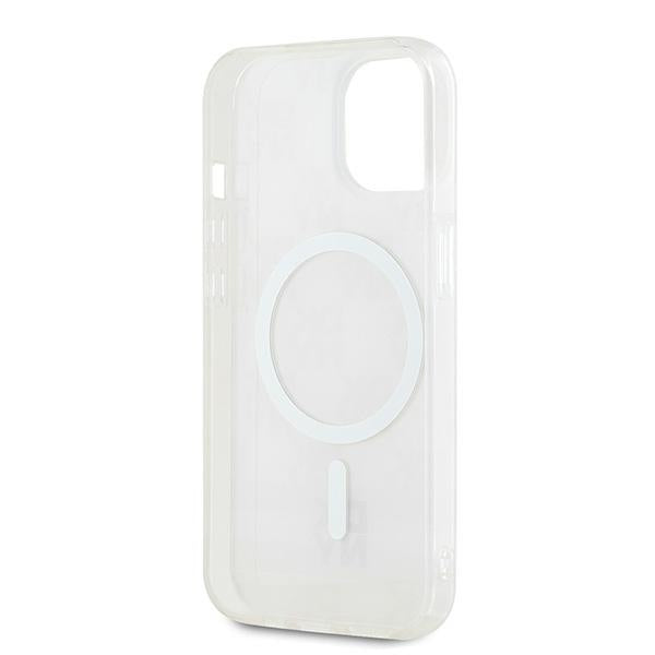 DKNY IML Checkered Mono Pattern &amp; Printed Stripes MagSafe case for iPhone 15 / 14 / 13 - pink