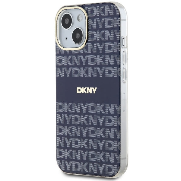 DKNY IML Mono &amp; Stripe MagSafe case for iPhone 15 / 14 / 13 - blue