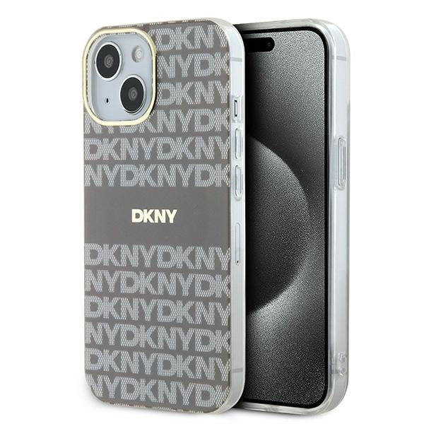 DKNY IML Mono &amp; Stripe MagSafe case for iPhone 15 / 14 / 13 - beige