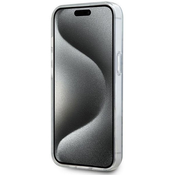 DKNY IML Mono &amp; Stripe MagSafe Case for iPhone 15/14/13 - Black
