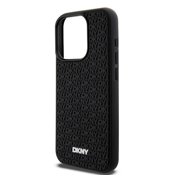 DKNY 3D Rubber Repeat Pattern case for iPhone 15 Pro - black