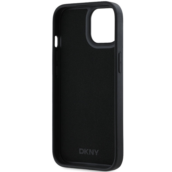 DKNY 3D Rubber Repeat Pattern case for iPhone 15 Plus - black