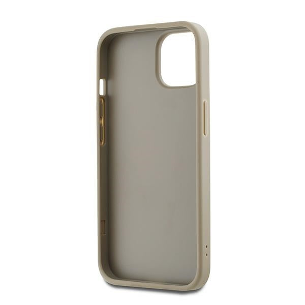 DKNY Wrist Strap Stock Logo case for iPhone 15 Plus - beige