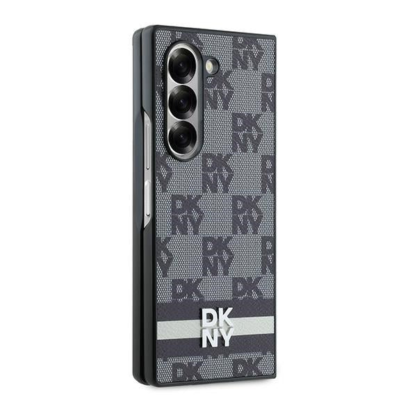 DKNY Checkered Pattern Printed Stripes case for Samsung Galaxy Z Fold 6 - black