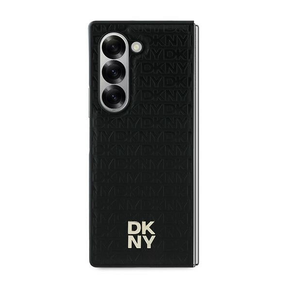 DKNY Repeat Pattern Stack Logo Case for Samsung Galaxy Z Fold6 - Black