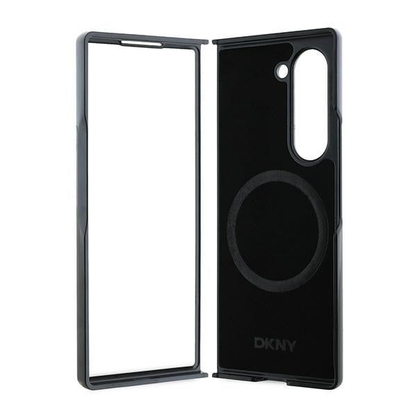 DKNY Repeat Pattern Stack Logo Case for Samsung Galaxy Z Fold6 - Black