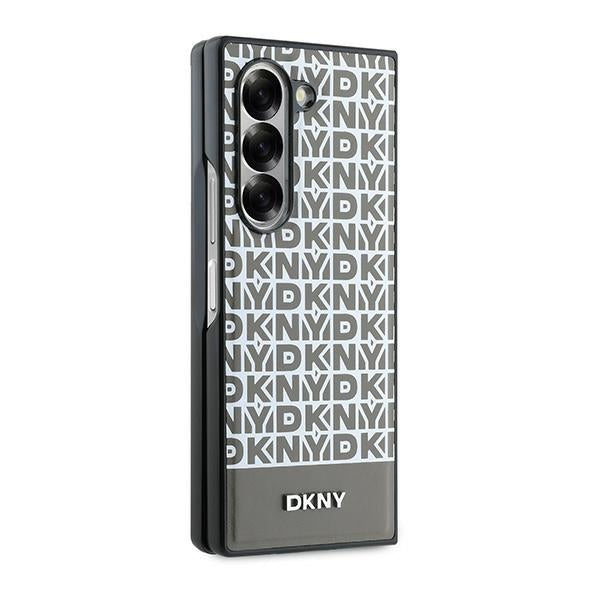 DKNY Repeat Pattern Bottom Stripe Case for Samsung Galaxy Z Fold 6 - Brown