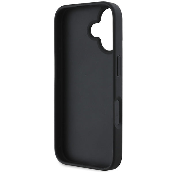 DKNY Checkered Pattern &amp; Printed Stripes iPhone 16 Case - Black