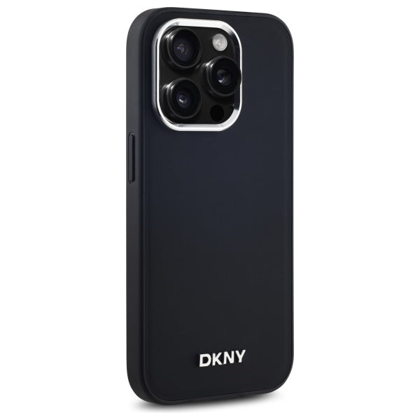 DKNY Plain Logo MagSafe iPhone 14 Pro Case - Black