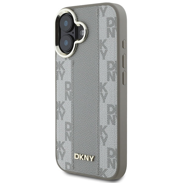 DKNY Checkered Pattern Magsafe iPhone 16 Case - Beige