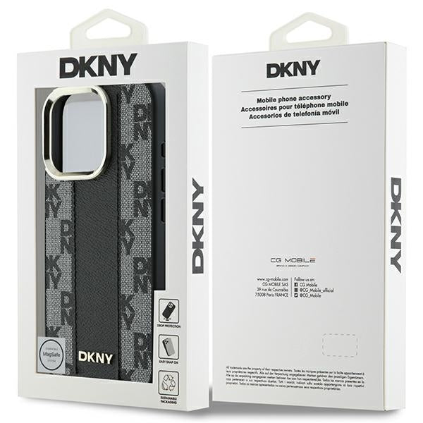 DKNY Checkered Pattern Magsafe iPhone 16 Pro Max Case - Black