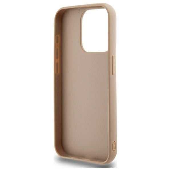 DKNY Quilted Stack Logo iPhone 15 Pro Case - Beige