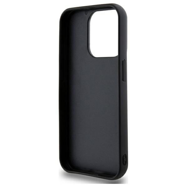 DKNY Quilted Stack Logo iPhone 15 Pro Case - Black