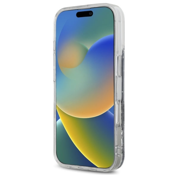 DKNY DKHCP16LLBNAEK iPhone 16 Pro 6.3" black/black hardcase Liquid Glitter Arch Logo