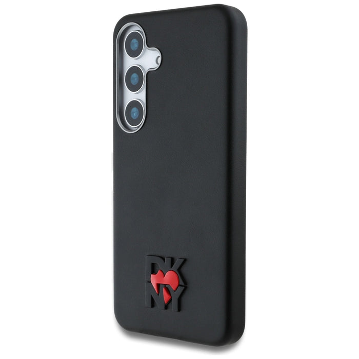 DKNY Leather Heart of NY Case for Samsung Galaxy S25 - Black