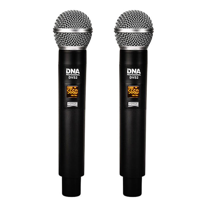 DNA Professional DVS2 - wireless microphone, 2 handheld transmitters + base unit (560–590 MHz)