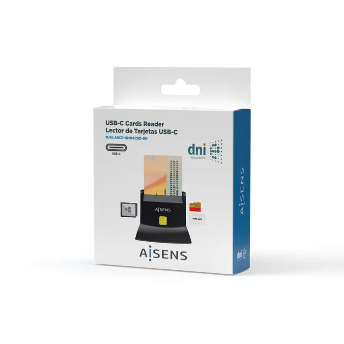 DNI/SIP Card Reader Aisens ASCR-SN04CSD-BK Black - Компютър Мрежи и компоненти<<<Компютри| Електроника<<<BigBuy&&&Мулти