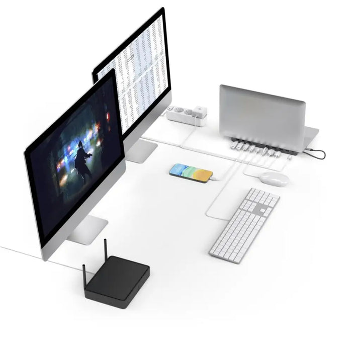 Docking station 10 in 1 HAMA Connect2Office Pro USB-A USB-C (PD) HDMI DP LAN/Ethernet Gray - Аксесоари за