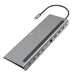 Docking station 10 in 1 HAMA Connect2Office Pro USB-A USB-C (PD) HDMI DP LAN/Ethernet Gray - Аксесоари за