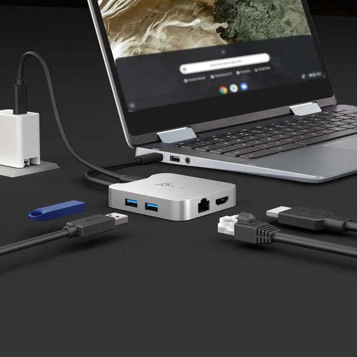 Docking station j5create JCD391 4K60 Elite USB-C PD USB-A HDMI RJ-45 - Аксесоари за лаптопи/таблети<<<Лаптопи таблети и