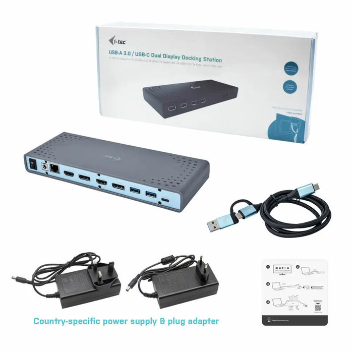 Dockstation i-Tec CADUAL4KDOCK - Компютър Мрежи и компоненти<<<Компютри| Електроника<<<BigBuy&&&HUB USB<<<Компютър