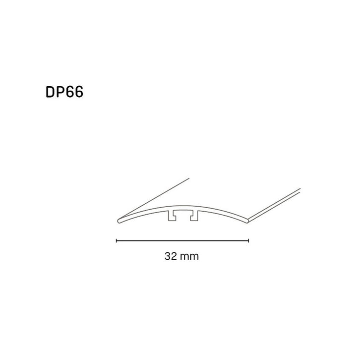 ПРЕХОДНА ЛАЙСТНА ЗА СКРИТ МОНТАЖ DOELLKEN 30 ММ. СРЕБРО 0.93 М.