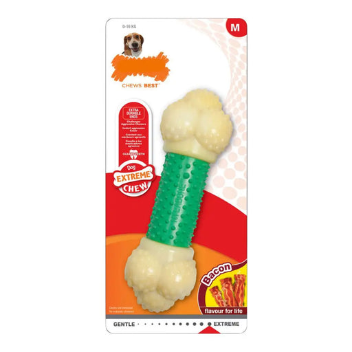 Dog chewing toy Nylabone Extreme Chew Double Action Bacon Mint 2-in-1 Rubber Size XL Nylon - Домашни Животни<<<Дом