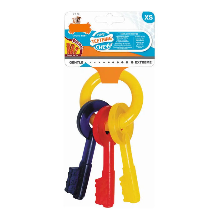 Dog chewing toy Nylabone Keys Bacon Size L Nylon Thermoplastic Puppies - Домашни Животни<<<Дом