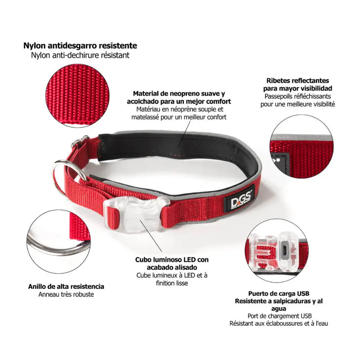 Dog collar Dog Gone Smart Red 12 Light - Домашни Животни<<<Дом Градина<<<BigBuy&&&Пътуване и разходки<<<Домашни