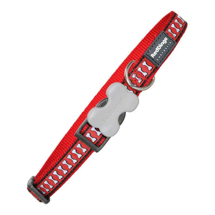 Dog collar Red Dingo Bone Reflective Red (2 x 31-47 cm) - Домашни Животни<<<Дом Градина<<<BigBuy&&&Пътуване и