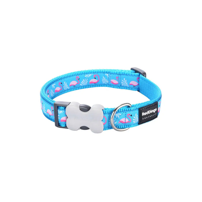 Dog collar Red Dingo Flamingo 20-32 cm Turquoise - Домашни Животни<<<Дом Градина<<<BigBuy&&&Пътуване и