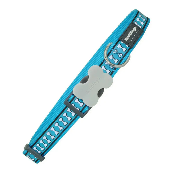 Dog collar Red Dingo Reflective Bones Turquoise (2 x 31-47 cm) - Домашни Животни<<<Дом Градина<<<BigBuy&&&Пътуване и